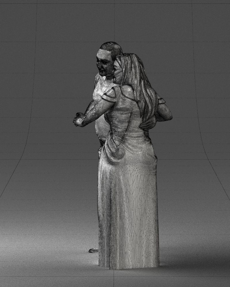 Armenian bride and groom 0485 3D Print Ready 3D print model_8