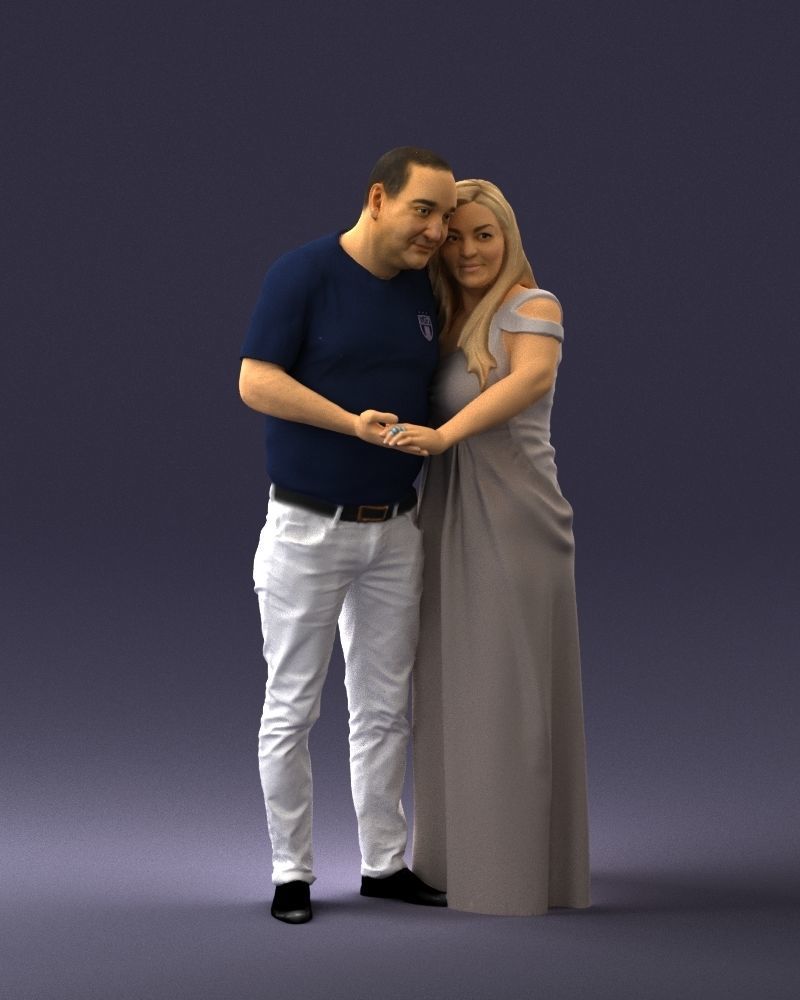 Armenian bride and groom 0485 3D Print Ready 3D print model_33