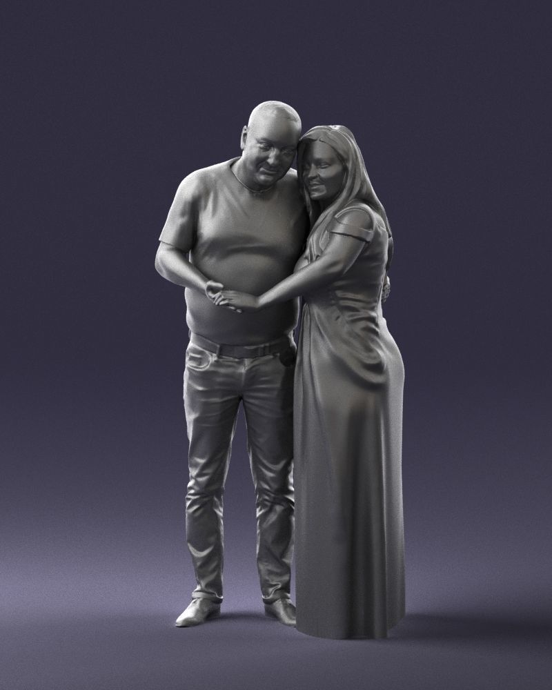 Armenian bride and groom 0485 3D Print Ready 3D print model_1