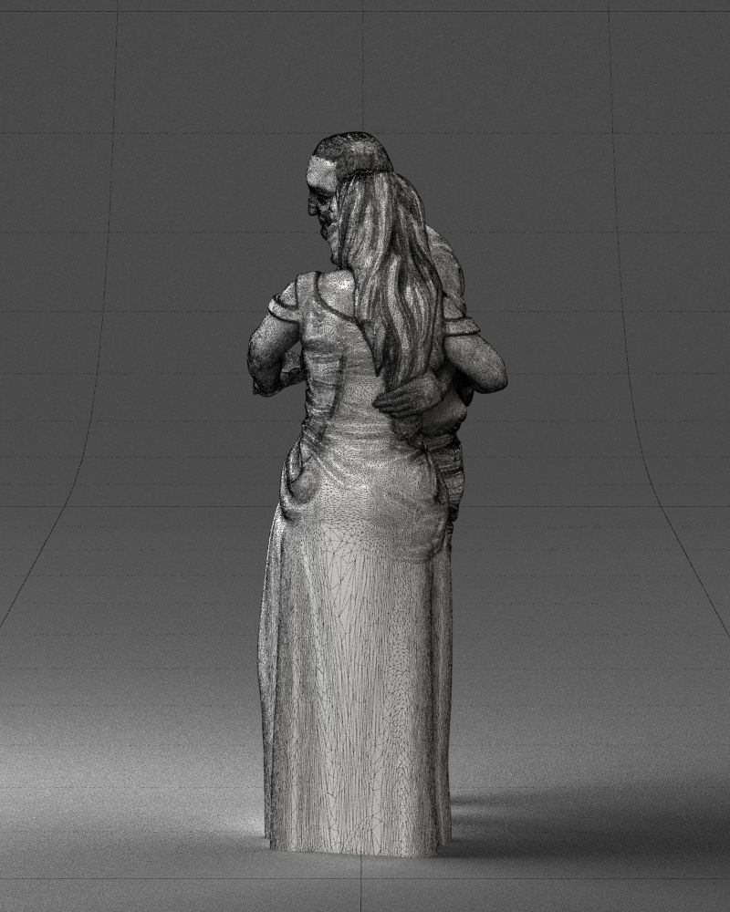 Armenian bride and groom 0485 3D Print Ready 3D print model_11