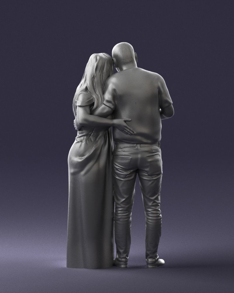 Armenian bride and groom 0485 3D Print Ready 3D print model_19