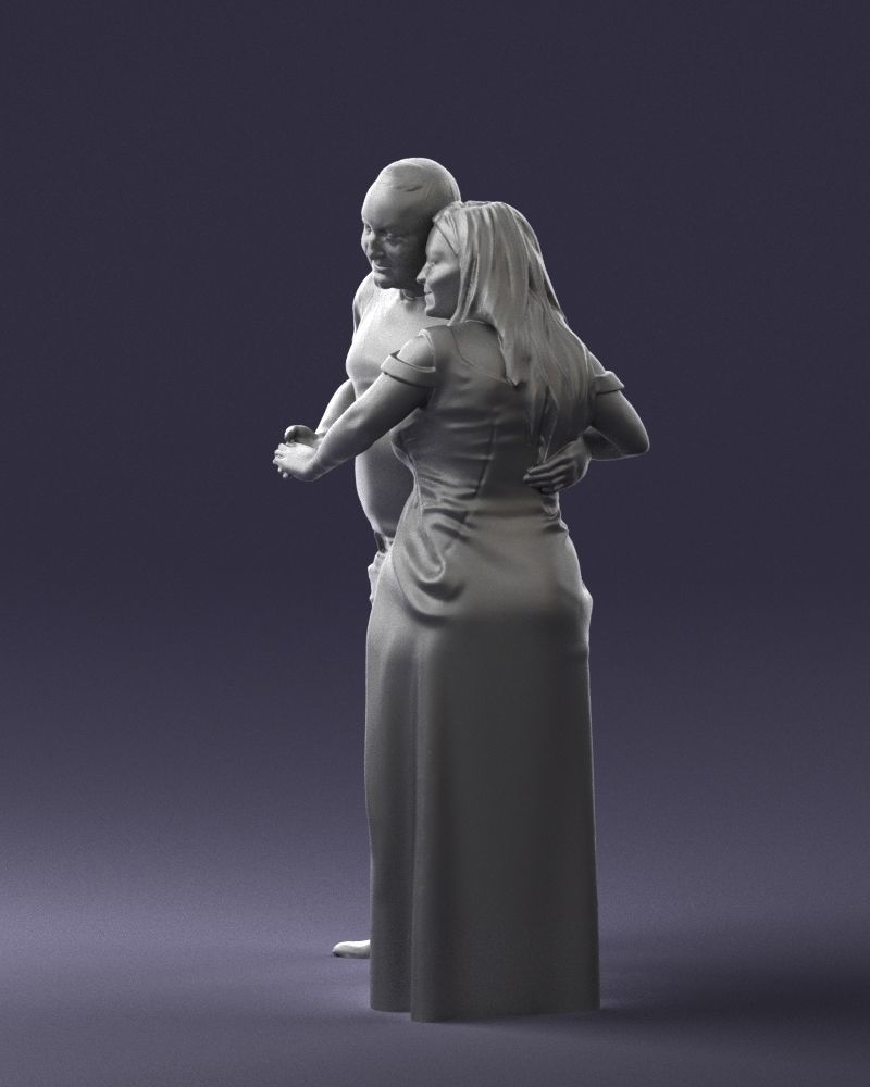 Armenian bride and groom 0485 3D Print Ready 3D print model_7