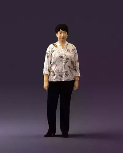 Asian woman in white top 0836