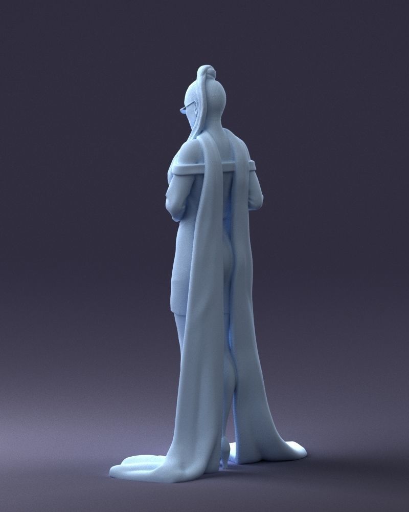 000338 Elegant Woman Holding Award 0218 3dp 3D print model_8