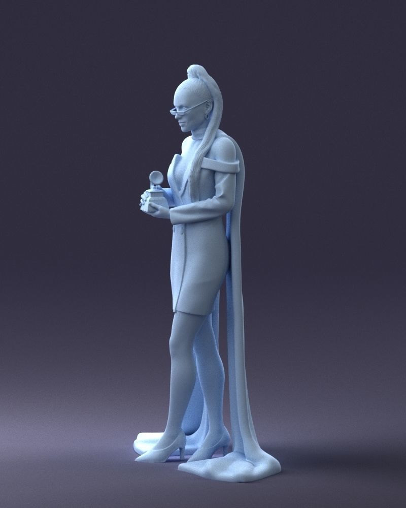 000338 Elegant Woman Holding Award 0218 3dp 3D print model_10