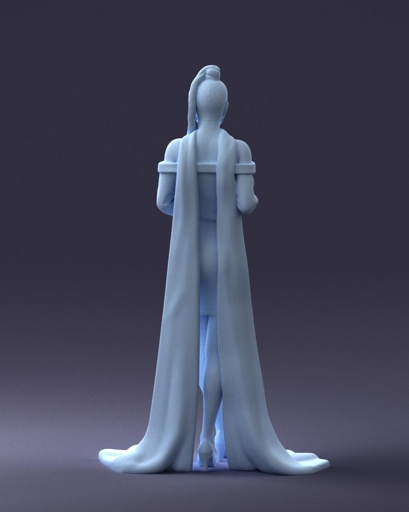 000338 Elegant Woman Holding Award 0218 3dp 3D print model_7