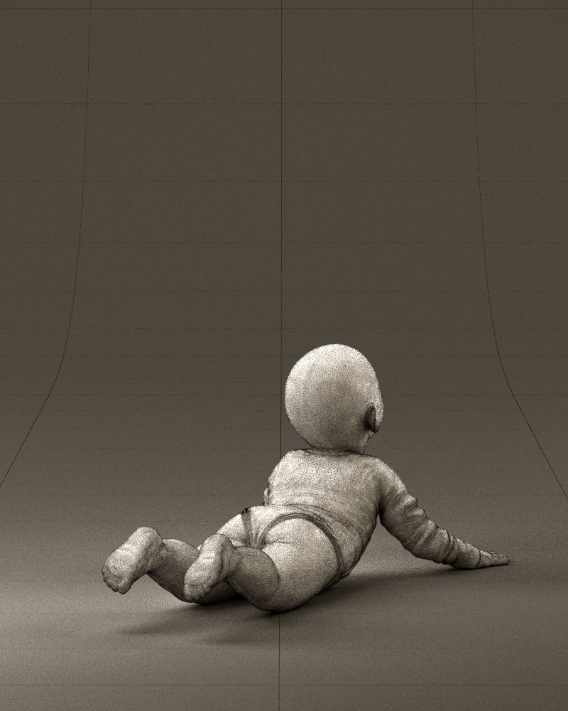 Baby in stripped suit 0587 3D model_17