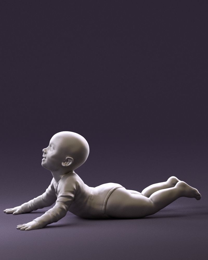 Baby in stripped suit 0587 3D model_25