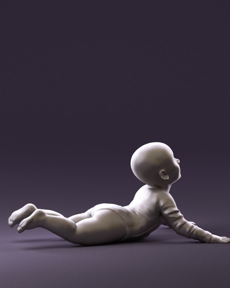 Baby in stripped suit 0587 3D model_13