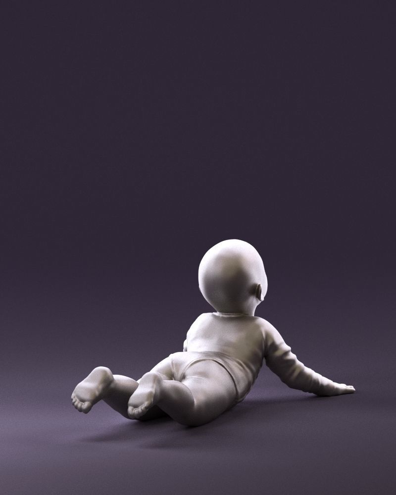 Baby in stripped suit 0587 3D model_16