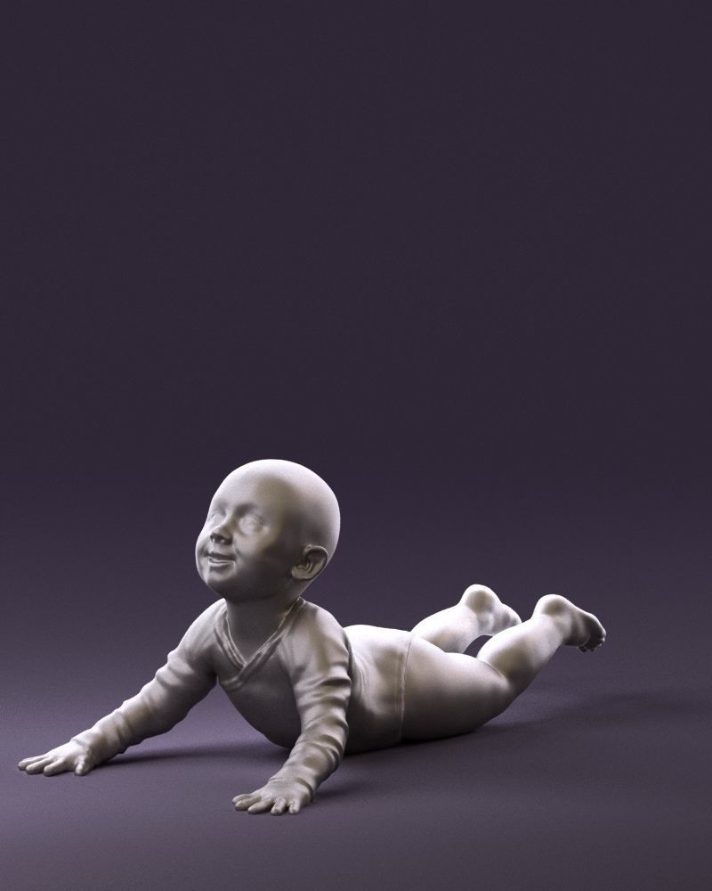 Baby in stripped suit 0587 3D model_28