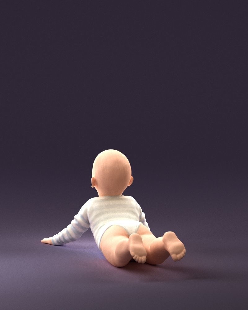Baby in stripped suit 0587 3D model_18