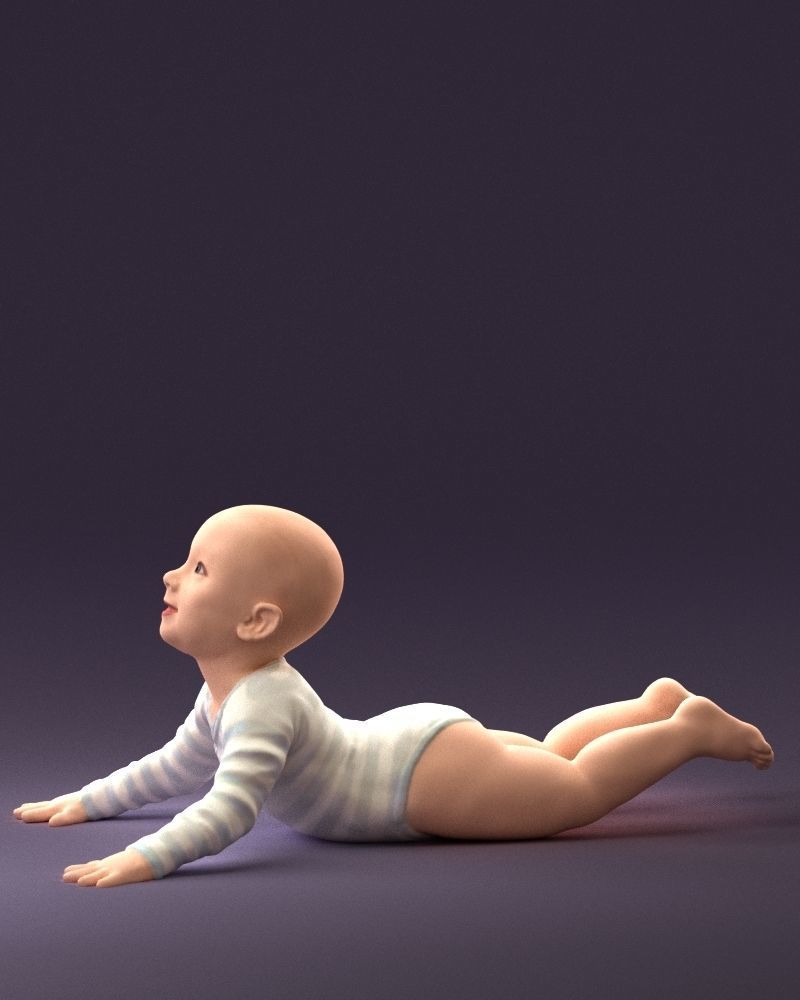 Baby in stripped suit 0587 3D model_24