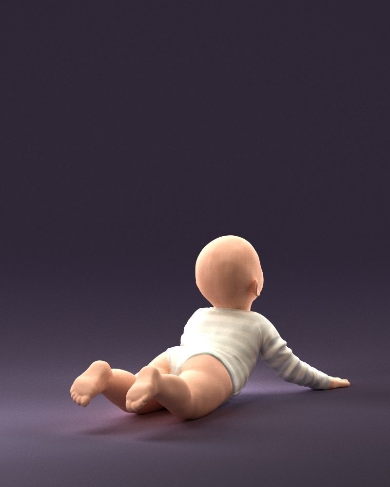 Baby in stripped suit 0587 3D model_15
