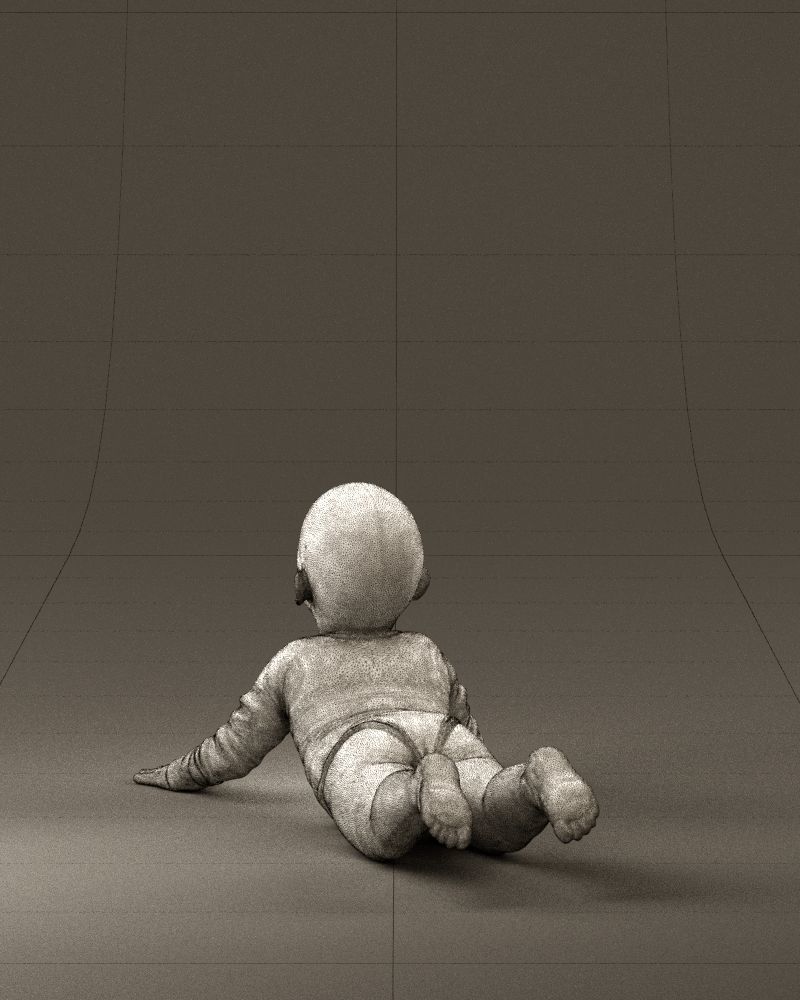 Baby in stripped suit 0587 3D model_20