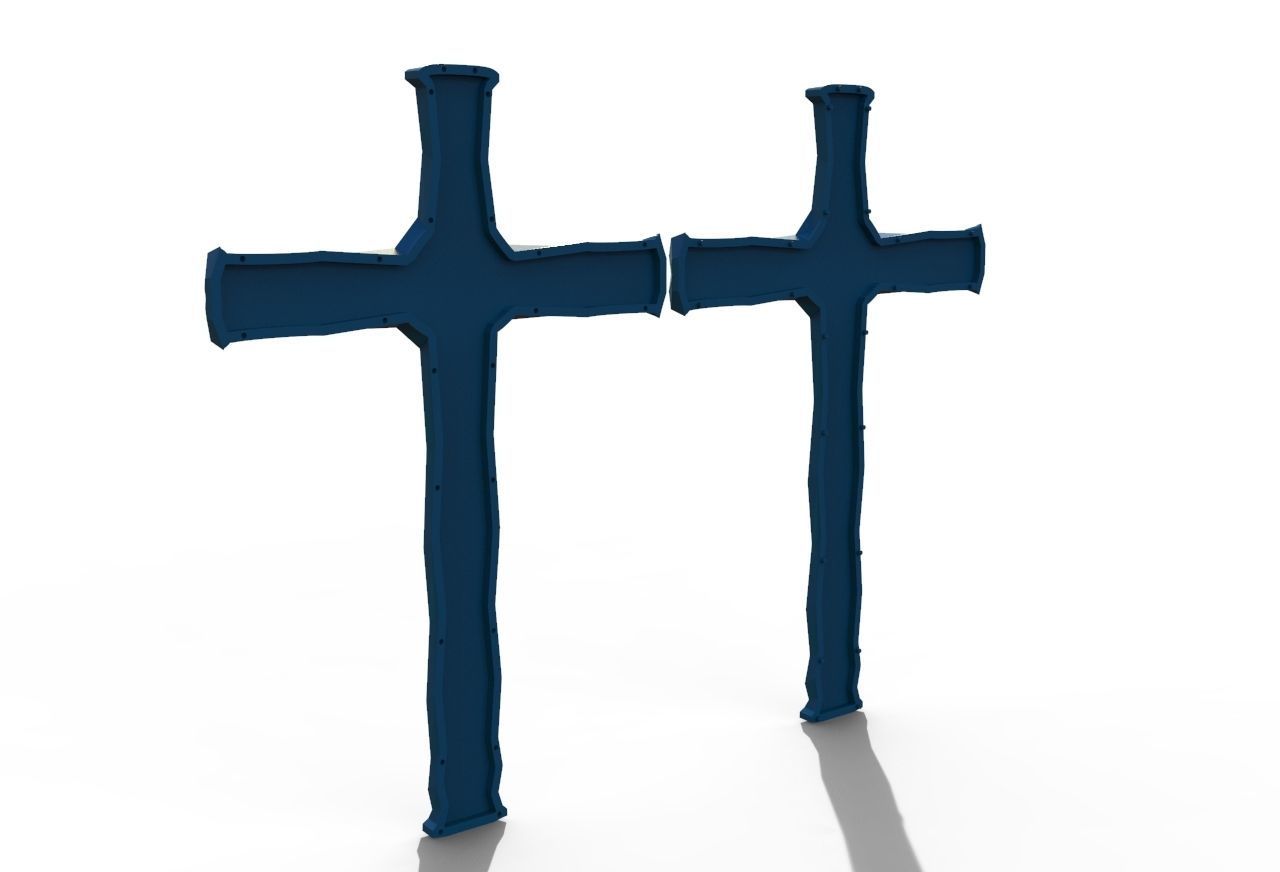 geometric cross 3D print model_7