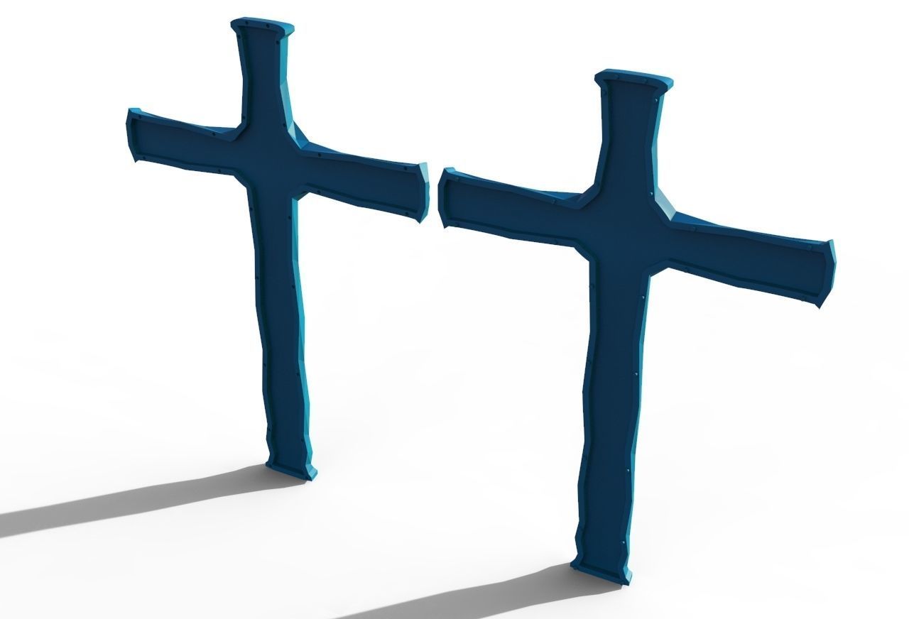 geometric cross 3D print model_13