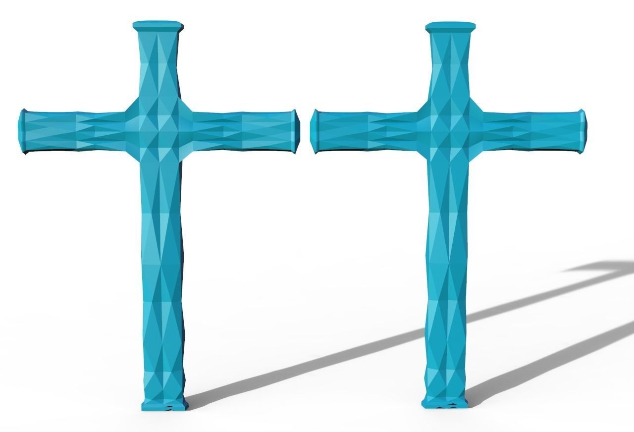 geometric cross 3D print model_1