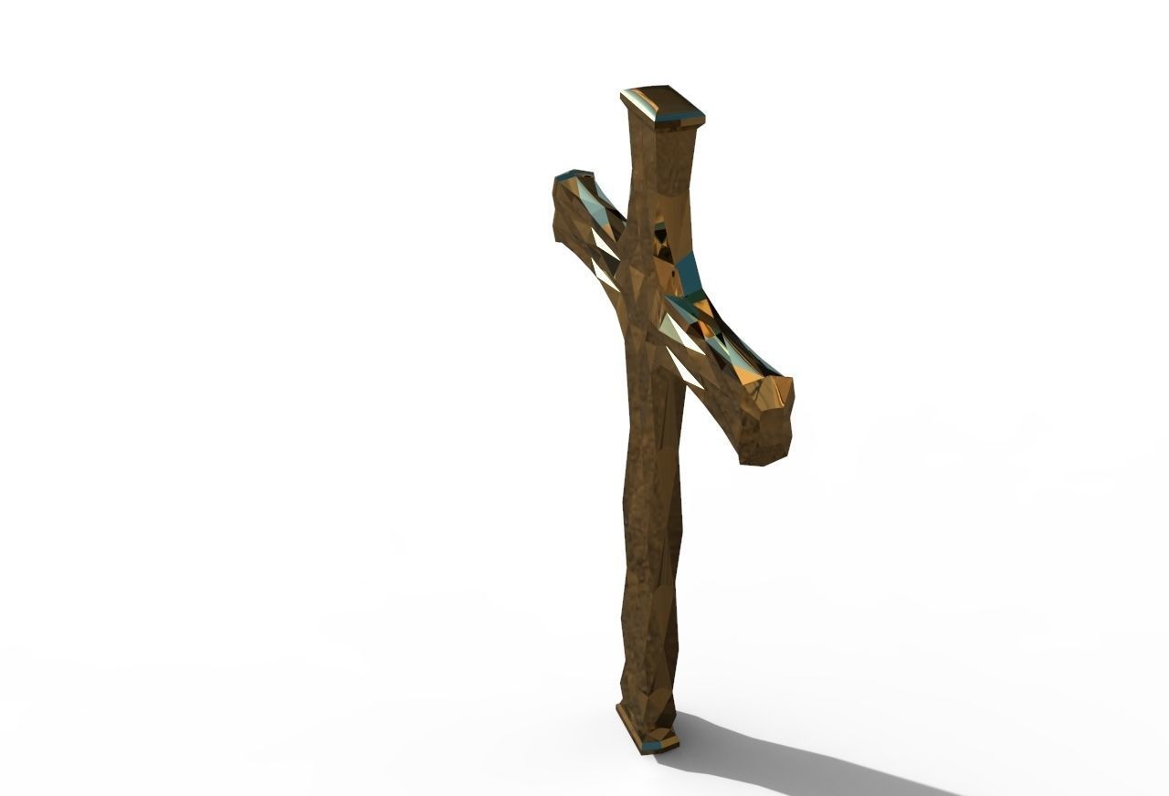 geometric cross 3D print model_4