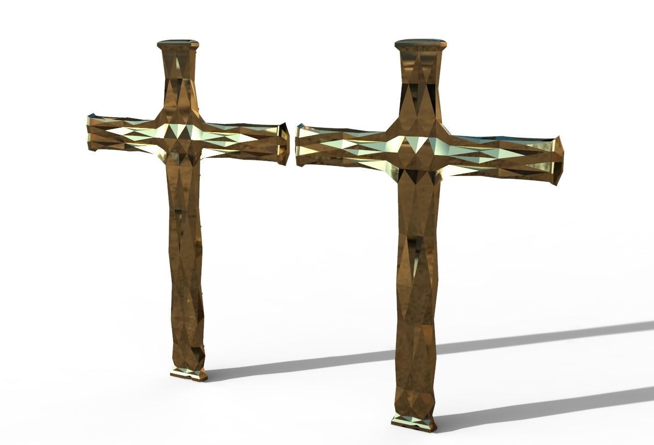 geometric cross 3D print model_22