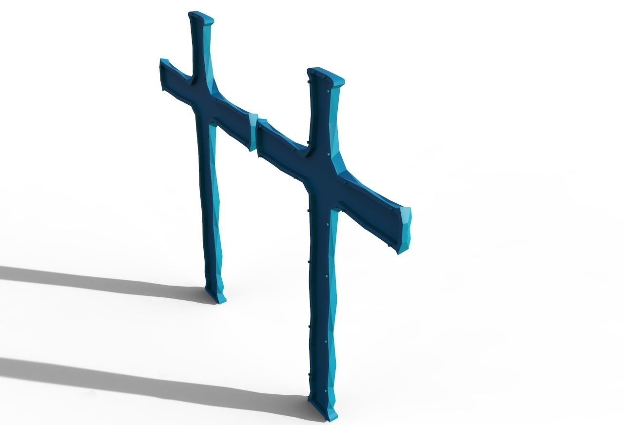geometric cross 3D print model_16