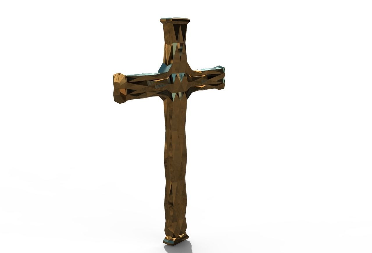 geometric cross 3D print model_18