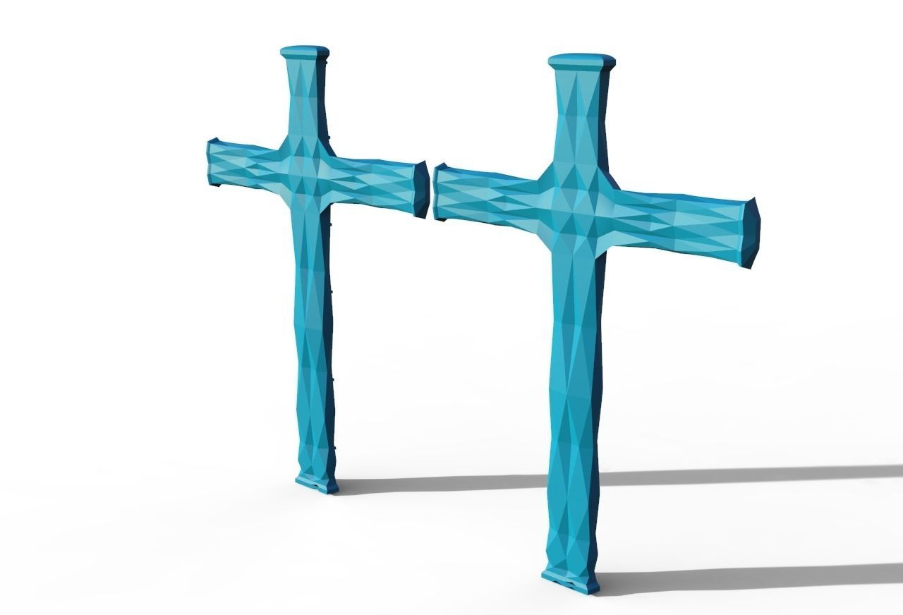 geometric cross 3D print model_9