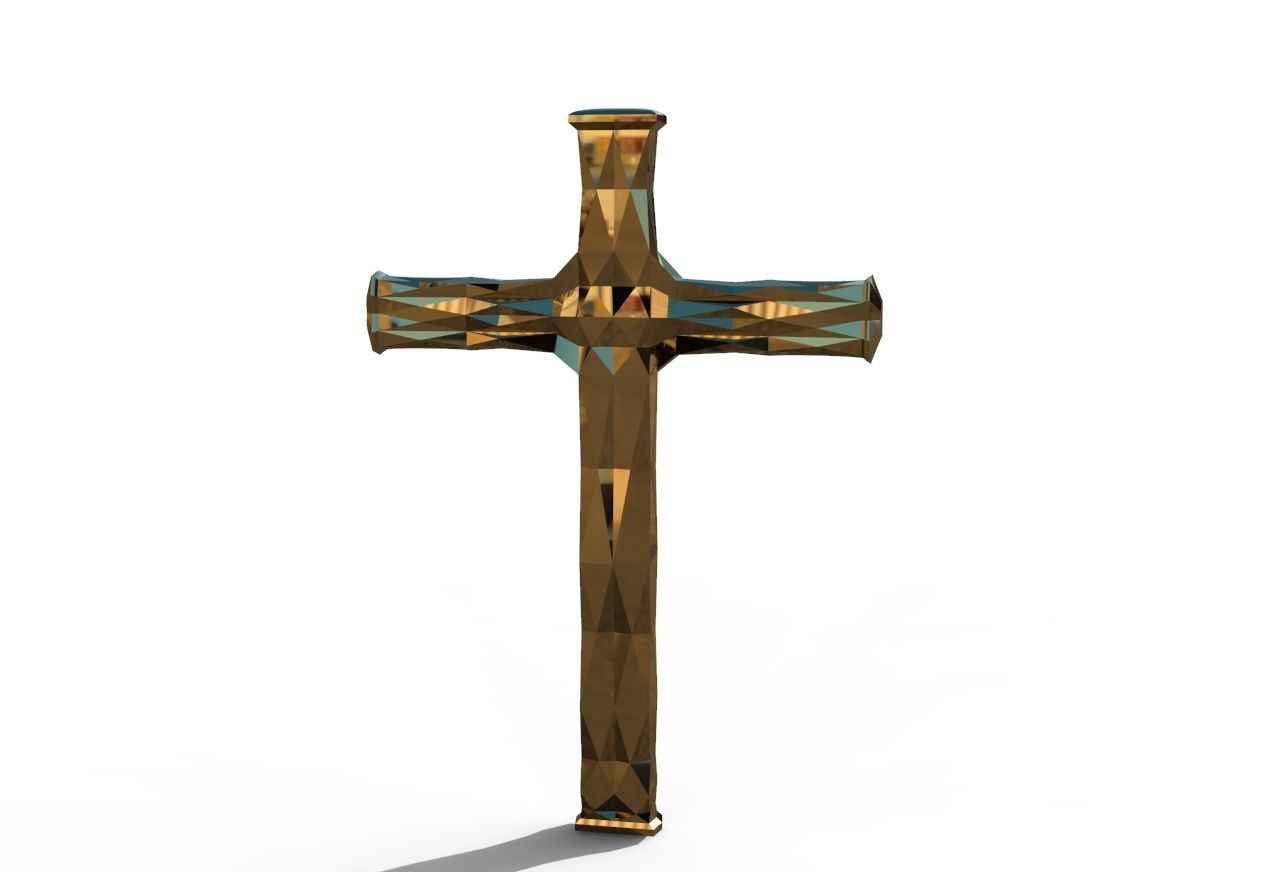 geometric cross 3D print model_17