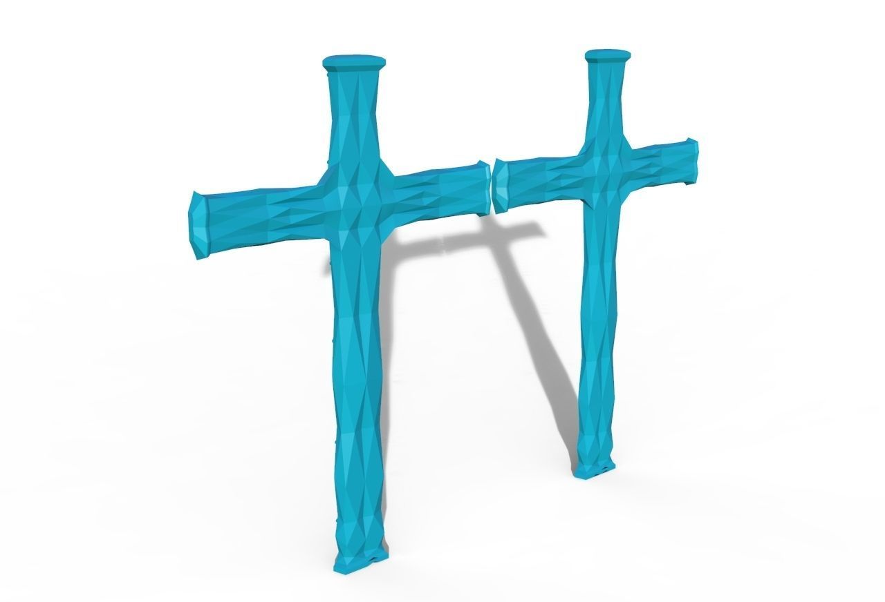geometric cross 3D print model_15