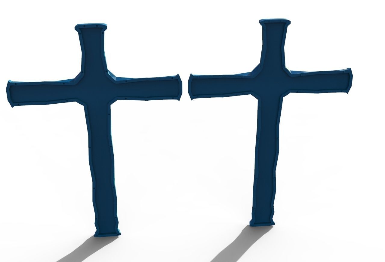 geometric cross 3D print model_10