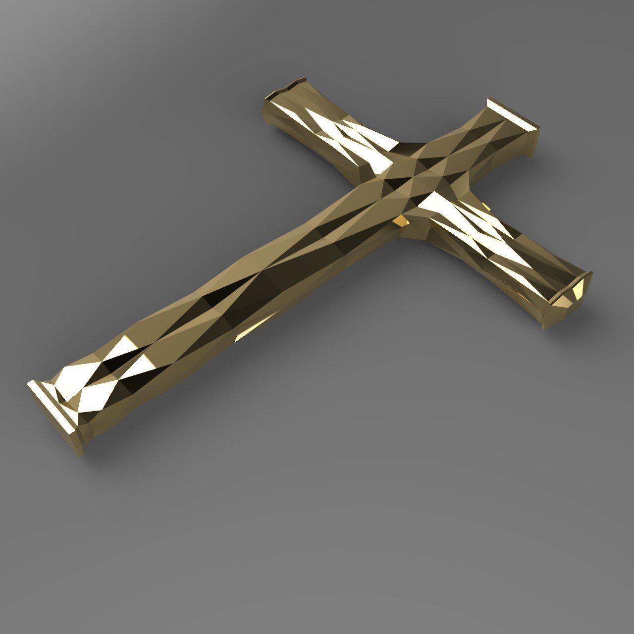 geometric cross 3D print model_8