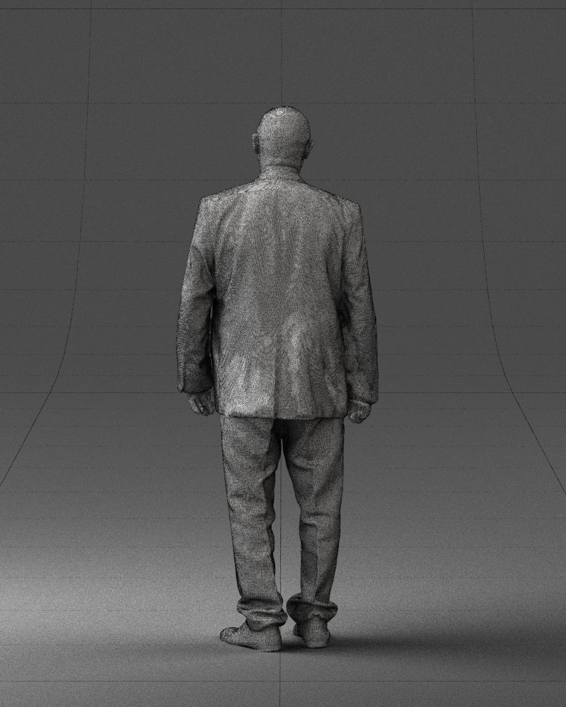 Bald man gray jacket 0659 3D Print Ready 3D print model_20