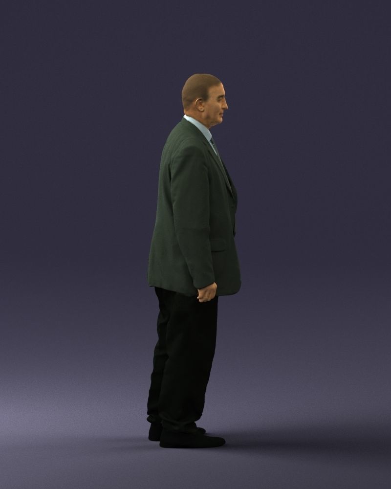 Bald man gray jacket 0659 3D Print Ready 3D print model_27