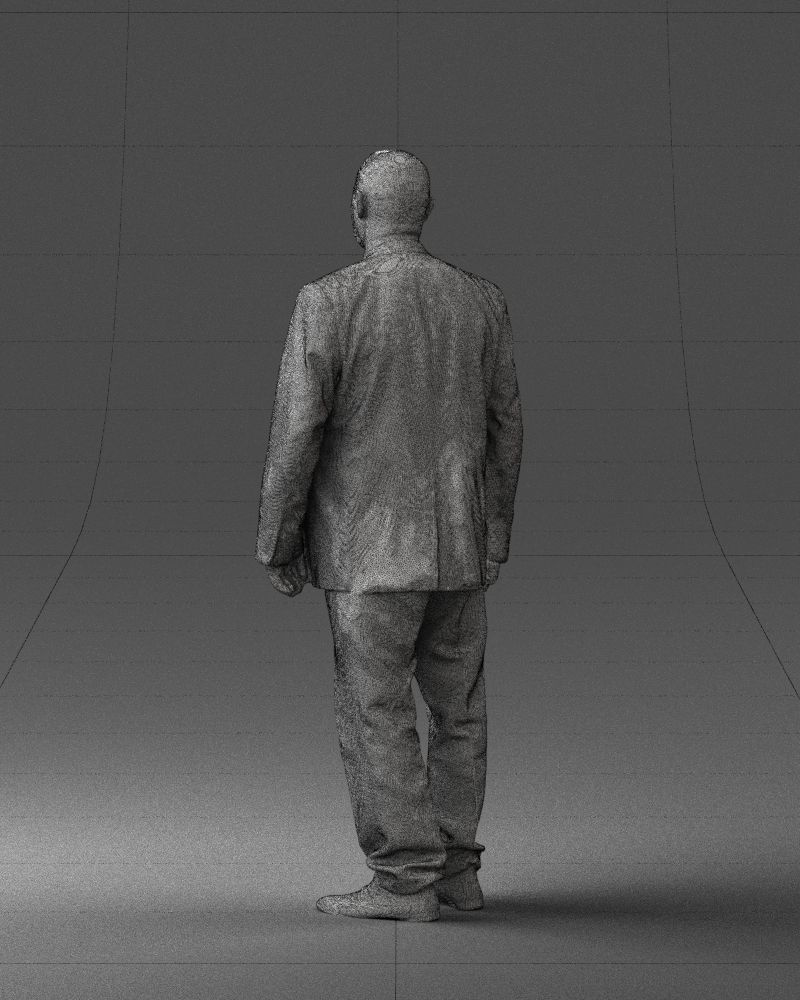 Bald man gray jacket 0659 3D Print Ready 3D print model_17