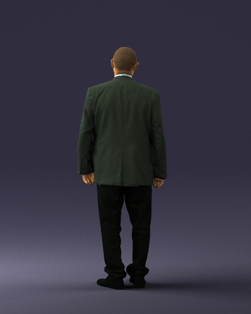 Bald man gray jacket 0659 3D Print Ready 3D print model_18