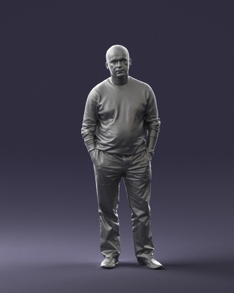 Bald man sweater 0523 3D model_37
