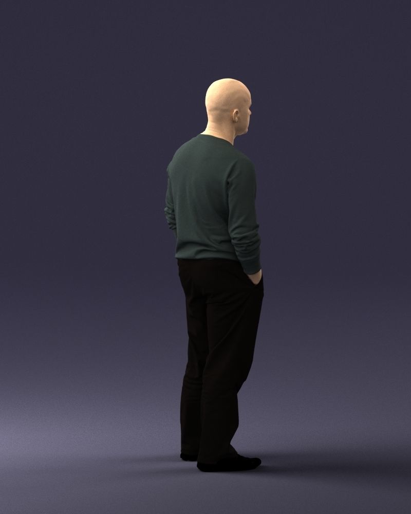 Bald man sweater 0523 3D model_24
