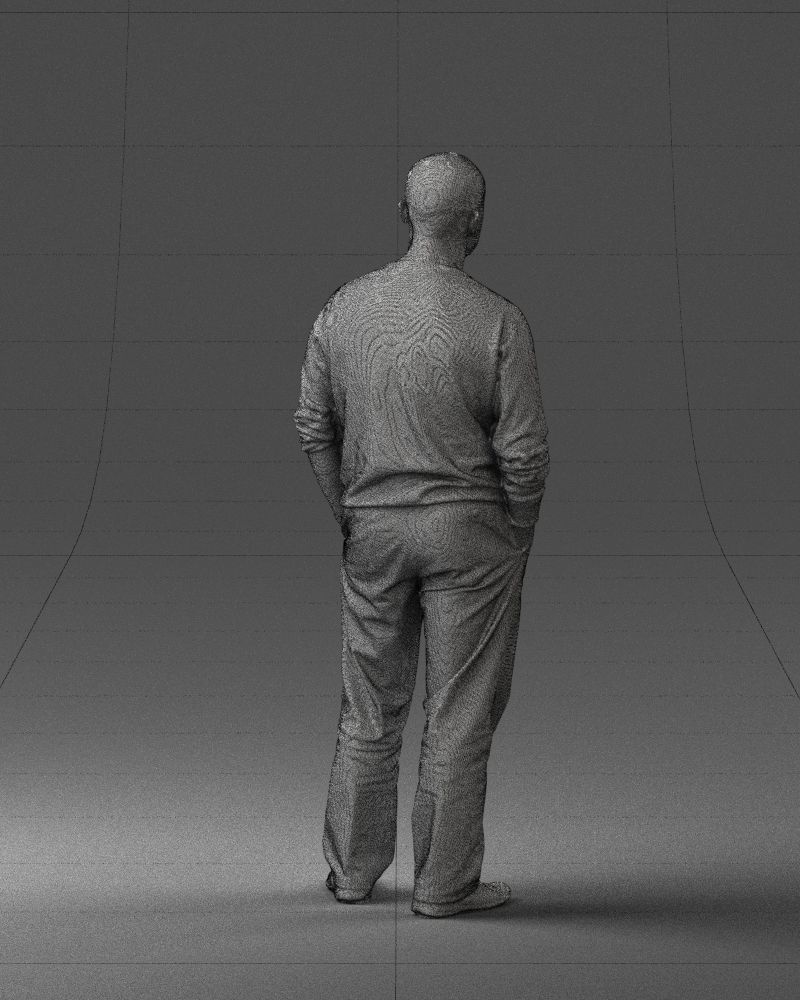 Bald man sweater 0523 3D model_23