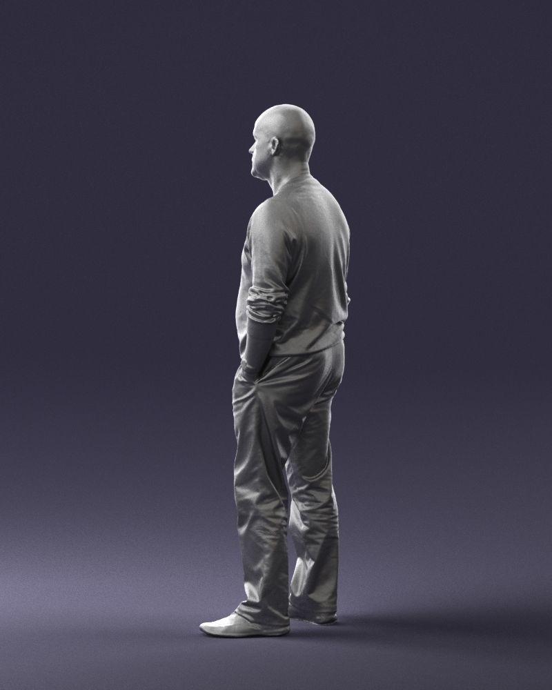 Bald man sweater 0523 3D model_13