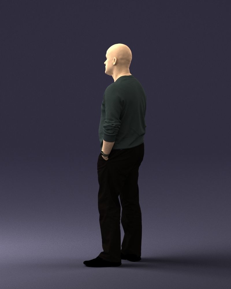 Bald man sweater 0523 3D model_12