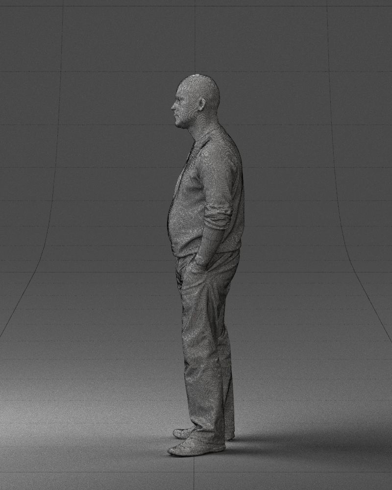Bald man sweater 0523 3D model_11