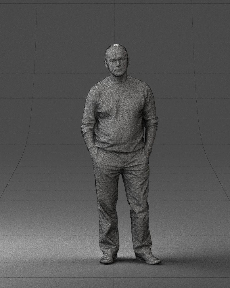 Bald man sweater 0523 3D model_38
