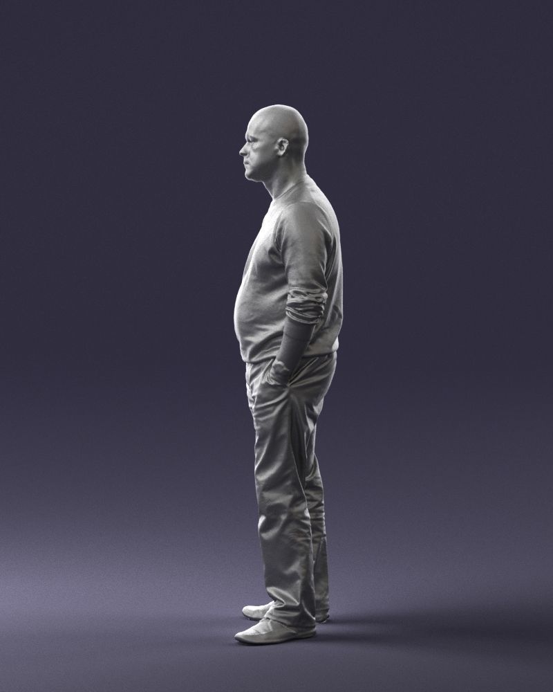 Bald man sweater 0523 3D model_10