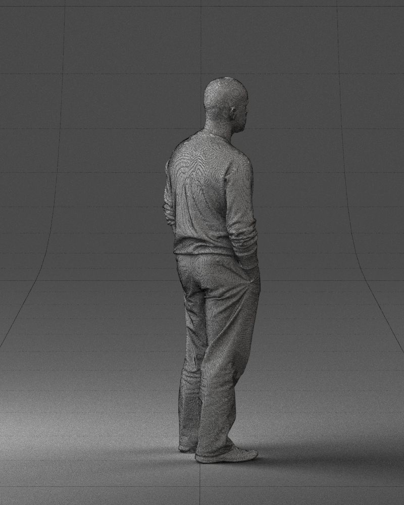 Bald man sweater 0523 3D model_26