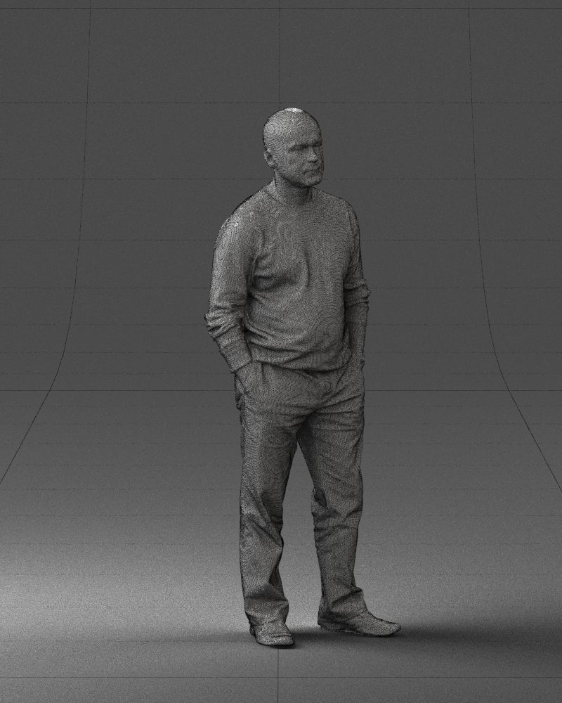 Bald man sweater 0523 3D model_35