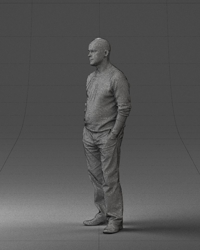 Bald man sweater 0523 3D model_8