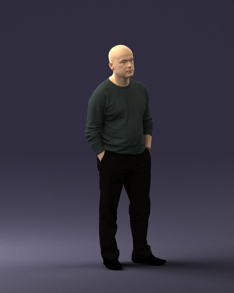 Bald man sweater 0523 3D model_33