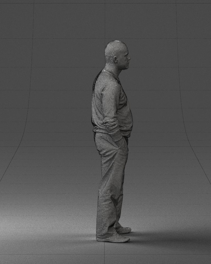 Bald man sweater 0523 3D model_29