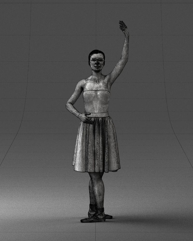 000330 Ballet Dancer in Graceful Pose 0105 3dp 3D print model_22