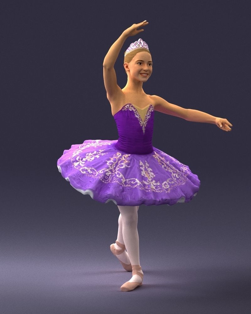 000090 Elegant Ballerina 1109 3D model_3